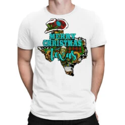 Merry Christmas Texas Map T-Shirt