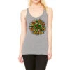 Leopard Christmas Sunflower Racerback Tank