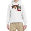 Papa Claus With Long Horn Western Christmas Youth Hoodie