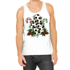 Lightning Soccer Christmas Tree Tank Top