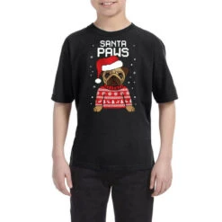 Santa Paws Merry Christmas Youth Tee