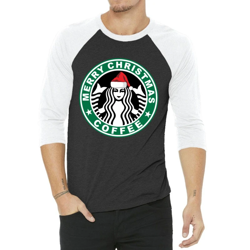 Christmas With Coffee 3/4 Sleeve Shirt 1 Christmas With Coffee 3/4 Sleeve Shirt