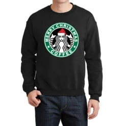 Christmas With Coffee Crewneck Sweatshirt