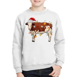 Christmas Cow Youth Sweatshirt
