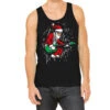 Santa Playing Guitar Christmas Pajama Musician Tank Top