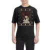 Ugly Christmas French Bulldog Puppy With Reindeer Youth Tee