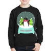 Snow Globe Penguin Christmas Tree Believe Xmas Gif Youth Sweatshirt