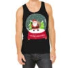 Snow Globe Santa Claus Christmas Tree Believe Xmas Tank Top
