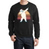 Retro Vintage Dabbing Yeti Snowman Funny Christmas Crewneck Sweatshirt