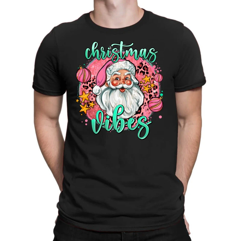 Christmas Vibes Santa T-Shirt 1 Christmas Vibes Santa T-Shirt