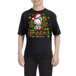 I Want A Hippopotamus For Christmas Youth Tee