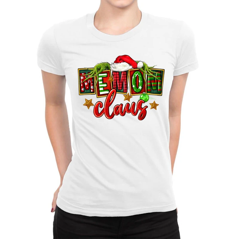 Christmas Memom Claus Ladies Fitted T-Shirt 1 Christmas Memom Claus Ladies Fitted T-Shirt
