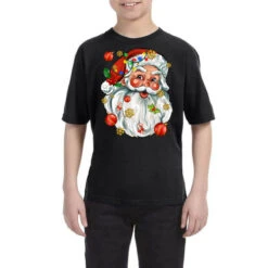Santa With Little Christmas Youth Tee