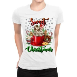Sweet Christmas Ladies Fitted T-Shirt