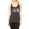Black And White Christmas Trees With Lights Racerback Tank