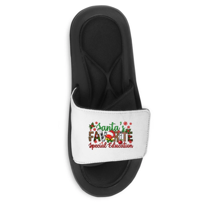 Santa's Favorite Special Education Christmas Slide Sandal 3 Santa's Favorite Special Education Christmas Slide Sandal - Image 3